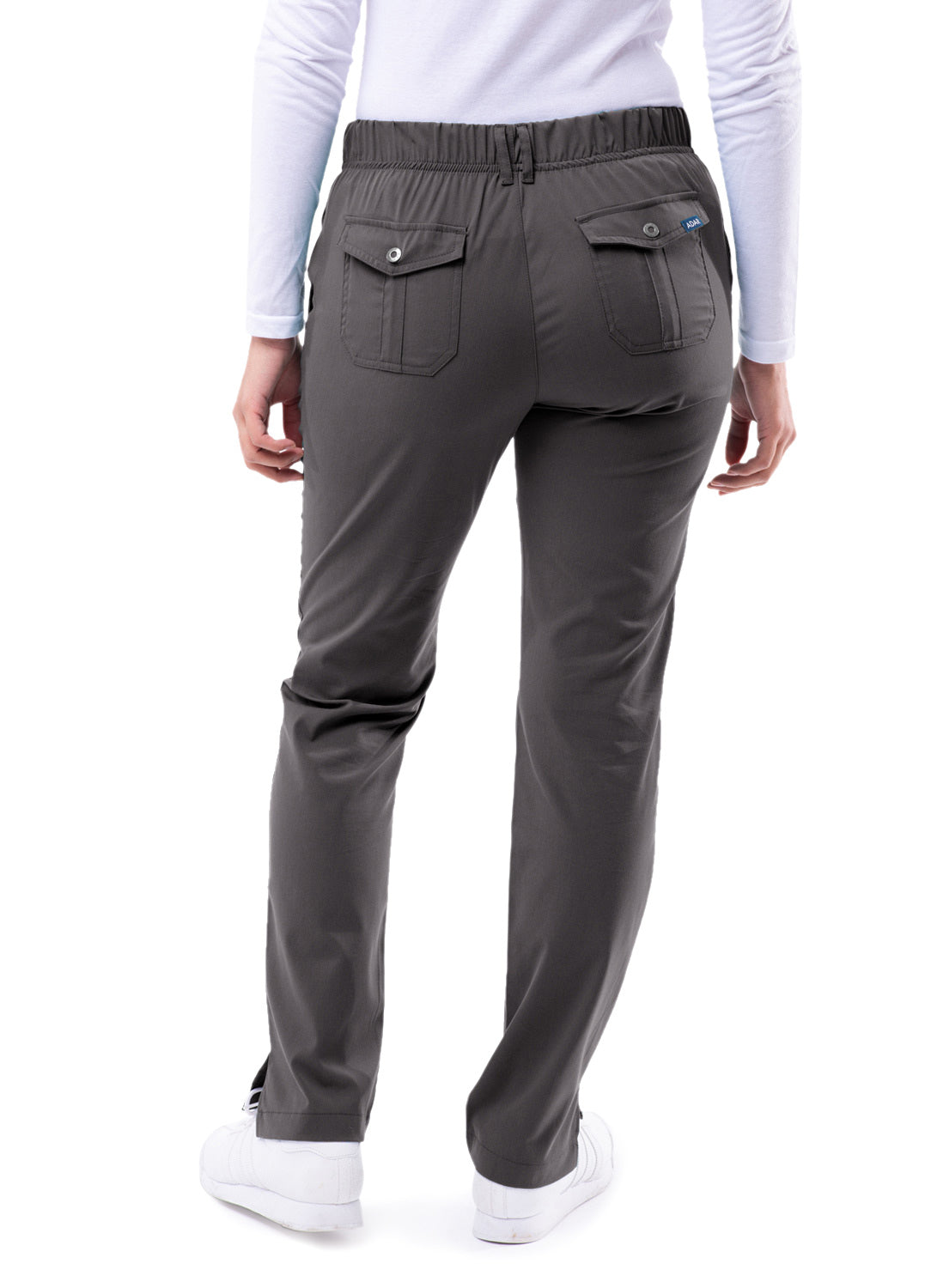  Pewter  Adar Women's Slim Fit 6 Pocket Pant(Petite)My Favorite scrub 
